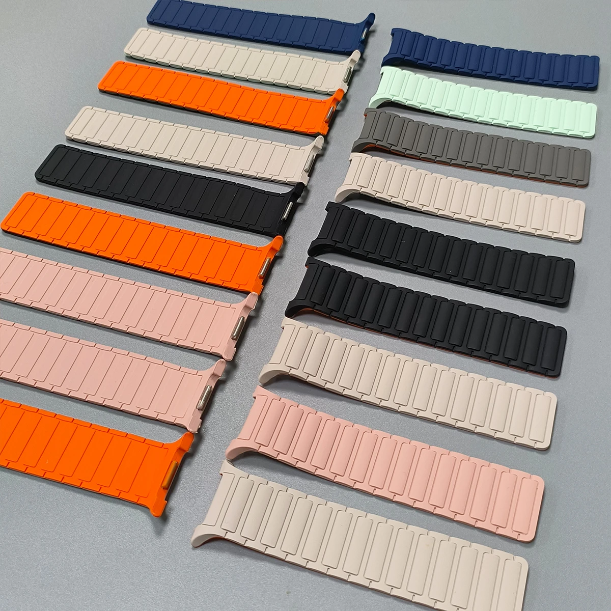 สายนาฬิกาซิลิโคนแม่เหล็กสําหรับ Samsung Galaxy Watch 8 40 มม.44 มม.ไม่มีช่องว่างสําหรับ Galaxy Watch 8 คลาสสิก 46 มม.สร้อยข้อมือ Correa