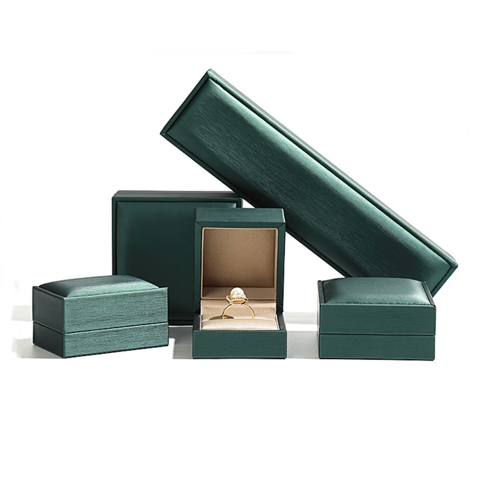 Octagonal PU Leather Jewelry Box Ring Box Necklace Pendant Bracelet Storage Display Case Wedding Gift Box Jewelry Packaging Box
