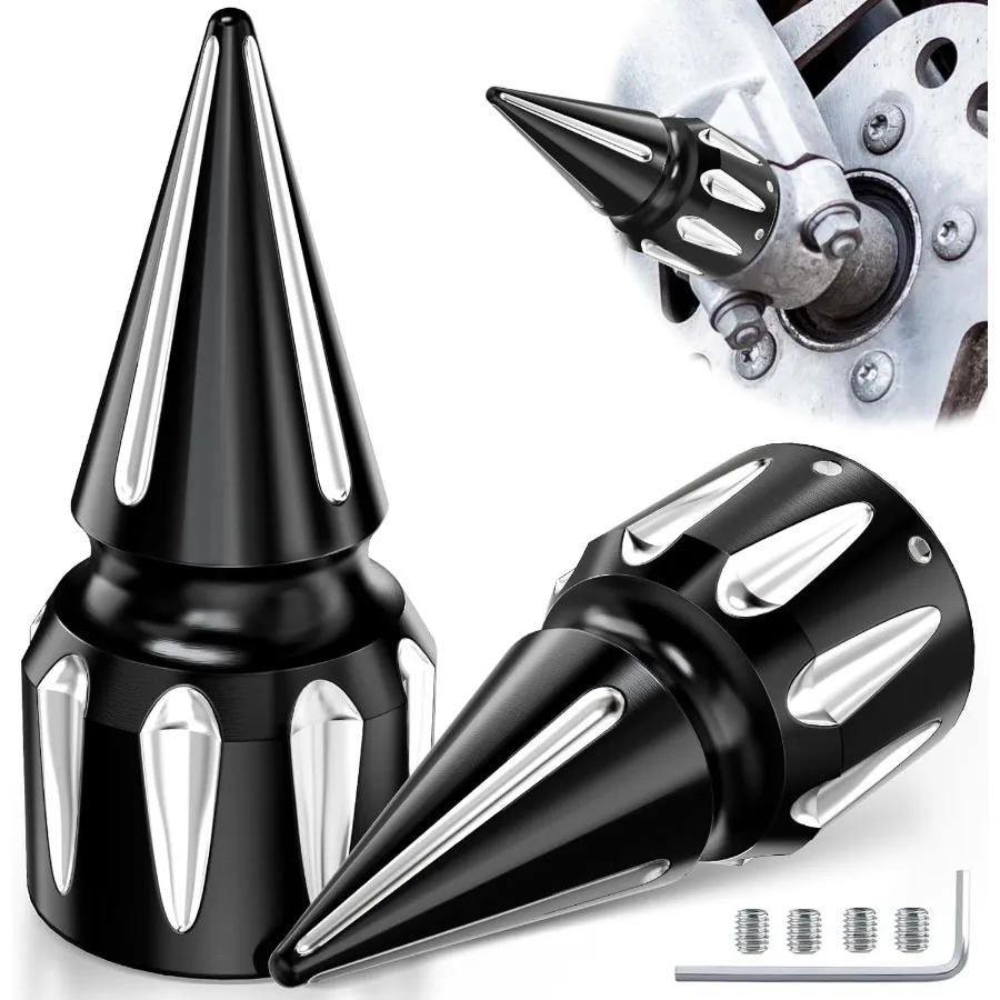 

Алюминиевые колпачки с шипами 3,6 и # 034; Крышка гайки передней оси для Harley Tri Glide 2008later