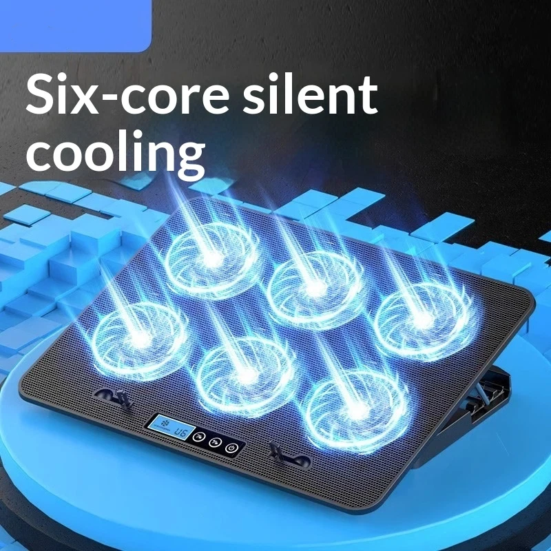 Laptop Cooling Pad Dual Usb Port Quiet Fan Adjustable Stand For 15 16 Inch Notebook Cooling Base For Office Home Gaming Computer