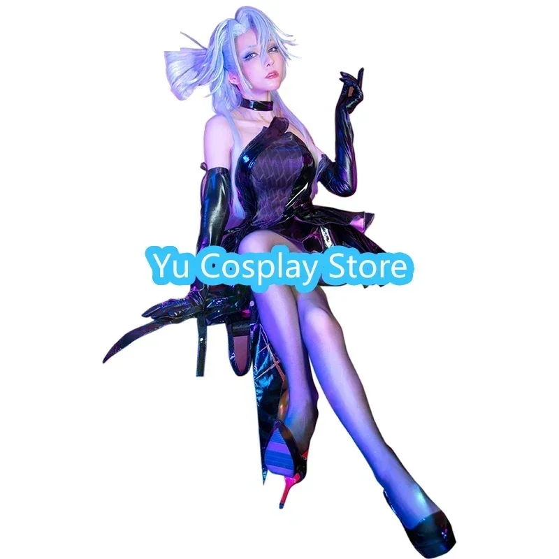 Game Girls Frontline Champagne Thief  PA15 Cosplay Costume Women Sexy Black Dress Halloween Carnival Uniforms Custom Made