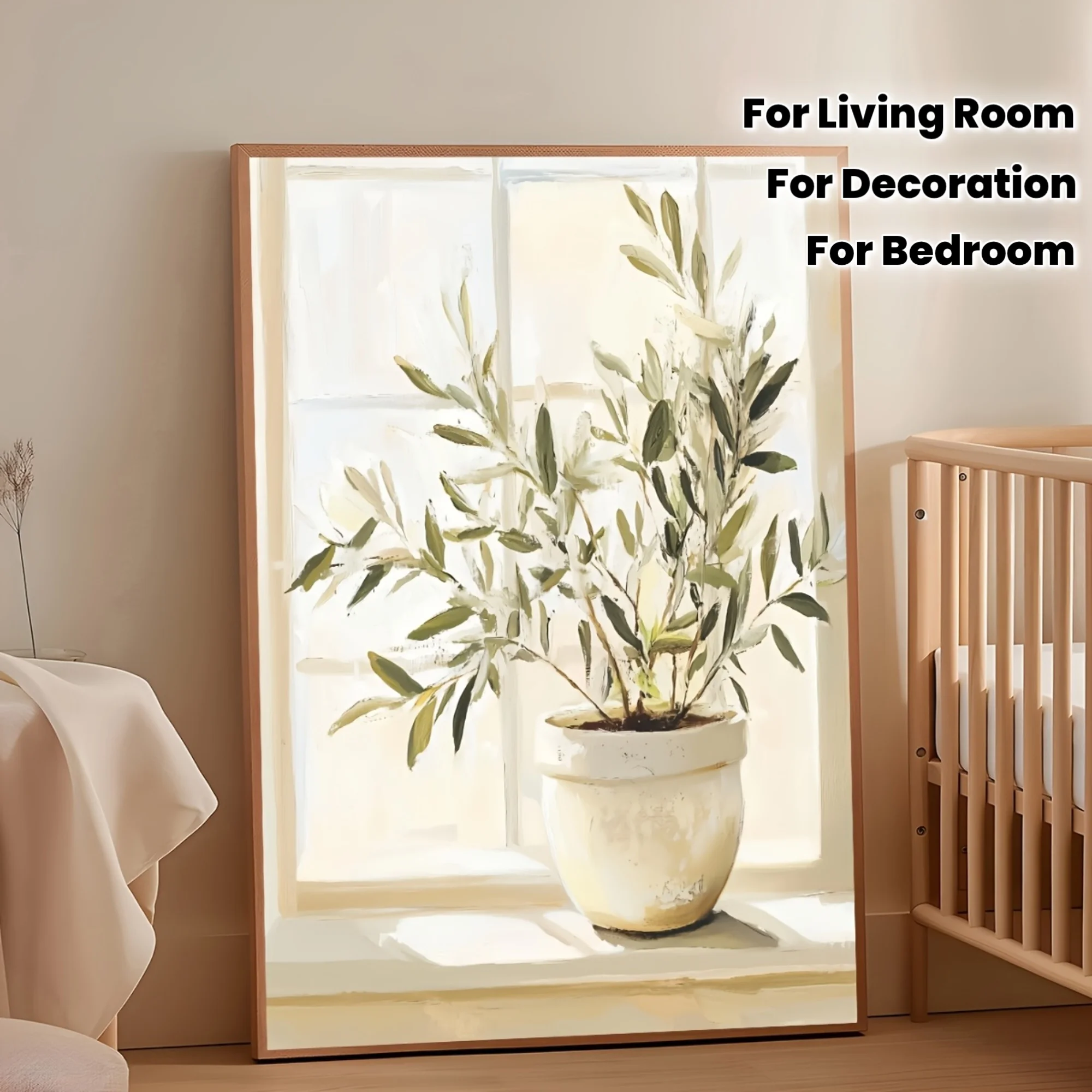 Modern Minimalist Olive Branch -  Suitable for, Bedroom, Office Decor, Unframed Canvas, Historical Olive Branch for Decoration