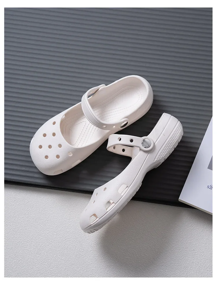 Niedliche Damen-Clogs mit Leopardenmuster, süße Outdoor-Schuhe, Sommer-Neuheit, EVA-Outdoor-Strand-Pantoffeln, wasserdicht und rutschfest. – Detail 13