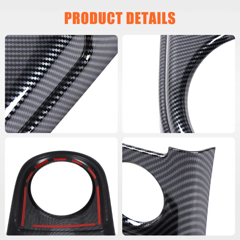 For Nissan 350Z Z33 2003-2006 Control Panel Center Air Outlet Cover Carbon Fiber Rearview Mirror Cover Sticker
