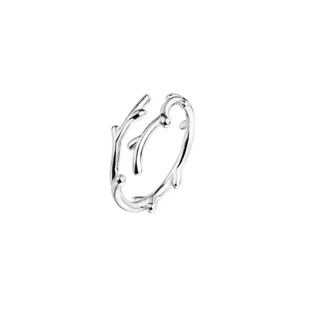 Minimalistischer Ring mit schmalen Ästen und verstellbarer Ringöffnung, vielseitiges Ring-Accessoire für Damen, geeignet für Pendlerinnen und Partys. – Detail 7