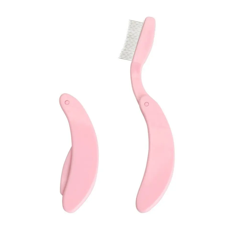 Hot Foldable Eyelash Separator Comb Stainless Steel Teeth Ultra-fine Lash Separator Tool Eyelash Brush Makeup Tools