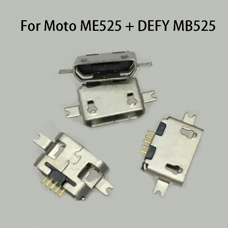 10pcs 5 Pin Mini Flat Corners And edges Female USB For Motorola ME525+DEFY Daifei MB525 Tail Plug Charging Port Interface 5-pin