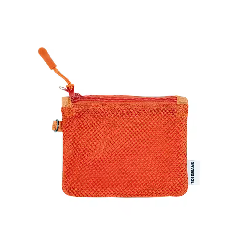 Travel Makeup Storage Bags New Mesh Coin Purse Simple Portable Mini Bag Multi-purpose Square Bag Double-layer Zipper Card Holder - Image 12