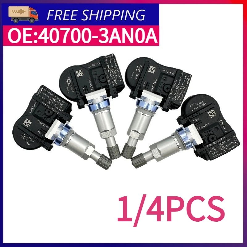 1/4 peças 40700-3AN0A para Nissan NV200 Frontier Maxima Sentra Versa Note, Sistema de Monitoramento de Pressão dos Pneus 315MHZ TPMS, Sensor de Pneus