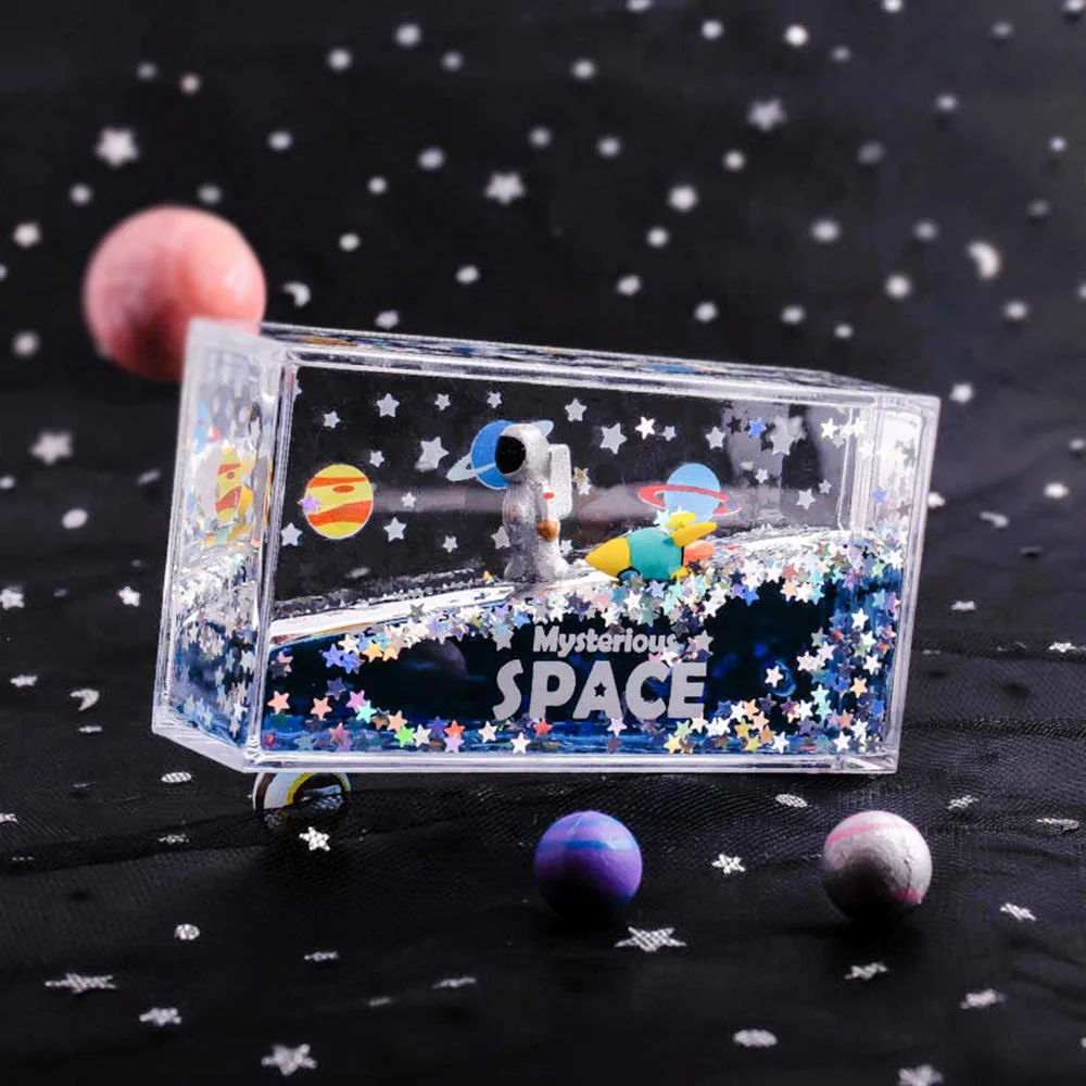 Liquid Astronauts Drift Bottle Decoration Desk Fluid Floating Decoration for Living Room Bedroom Decor