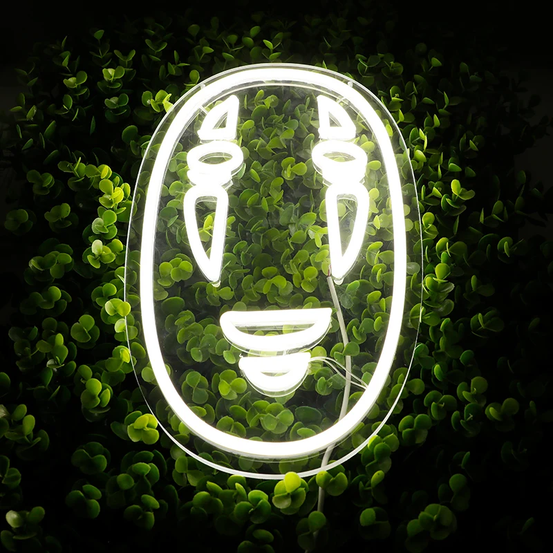 1Pcs No Face Led Neon Sign for Bedroom Party Decor Happy Halloween Neon Sign Light Decorations Dropshipping