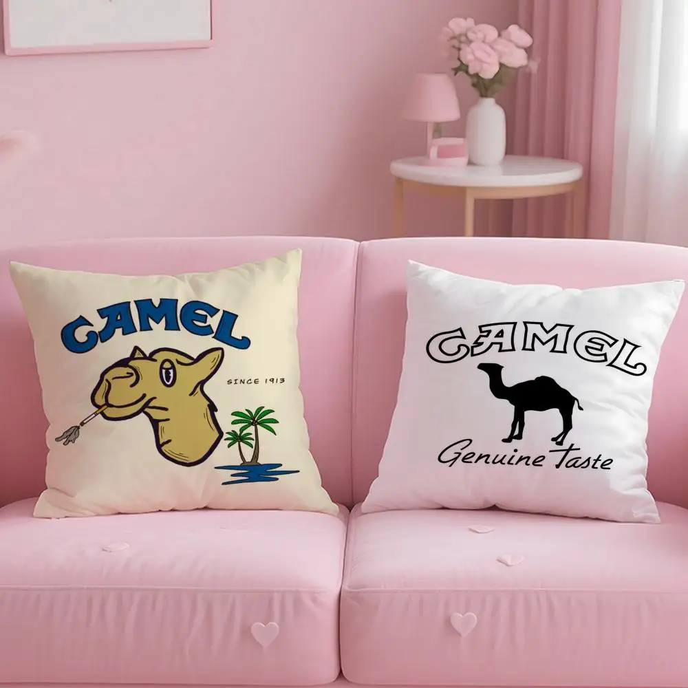 luxury C-Camel Cushion Cover Comfortable Reversible Pillow Cover Ideal for Car Sofa Bedroom & Beyond