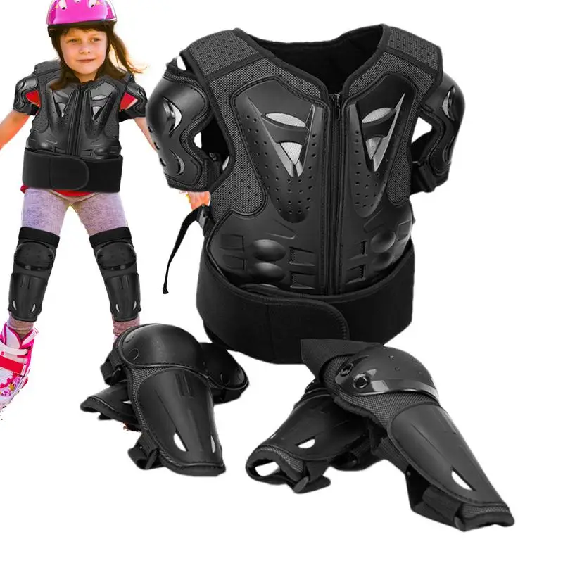 Attrezzatura da equitazione per bambini Equipaggiamento protettivo per moto versatile Protezione per il torace per bambini Elegante set di protezioni per l'equitazione da motocross