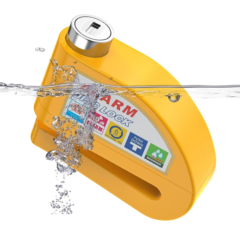 Motorcycle Alarm Lock 110dB Anti-theft Waterproof Bicycle Kirsite Lock Disc Brake Lock Intelligent Controllable Motorcycle Alar