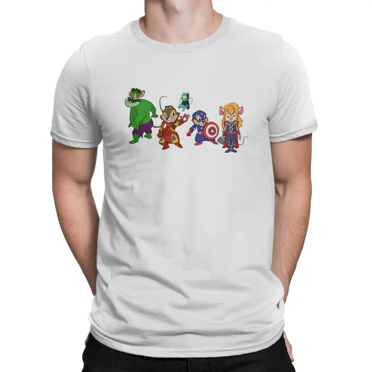 

Marvel Captain America Creative TShirt for Men Rescuers Assemble_ Round Collar Basic T Shirt Distinctive Birthday Gifts Tops