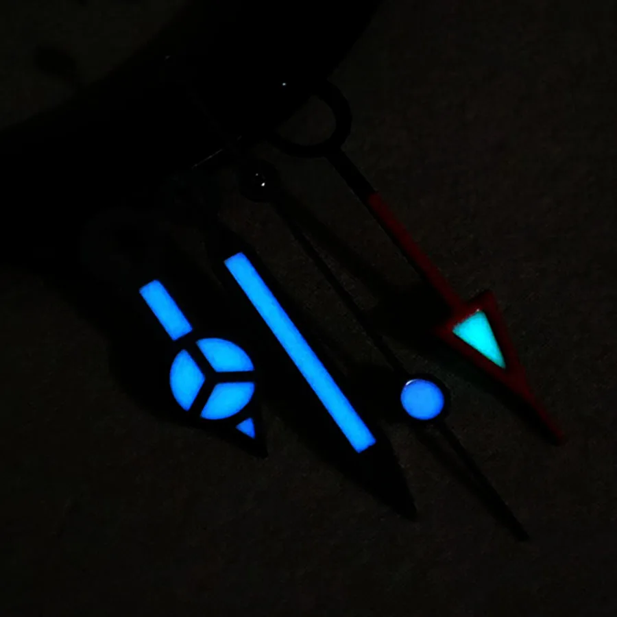 NH34 GMT Lancette C3 Lancette luminose blu Mercedes Benz A quattro lancette Modifica accessori per orologi per movimento NH34 NH35 NH36 NH70 4R 7S