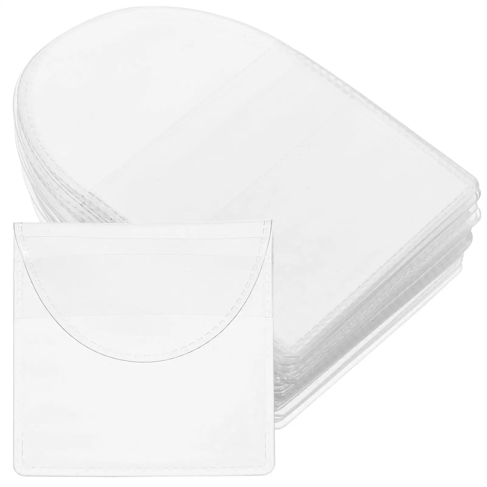 40pcs ป้ายโปร่งใสกระเป๋า PVC เหรียญ 5 5x5 2 + 3 8 ล้างป้องกันกระเป๋าที่ระลึก Organizer ผู้ถือพลาสติก