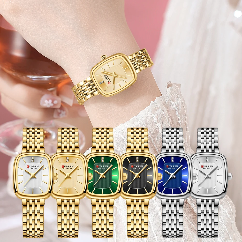 Curren Mode Horloges Voor Dames Eenvoudige Quartz Roestvrijstalen Armband Polshorloge