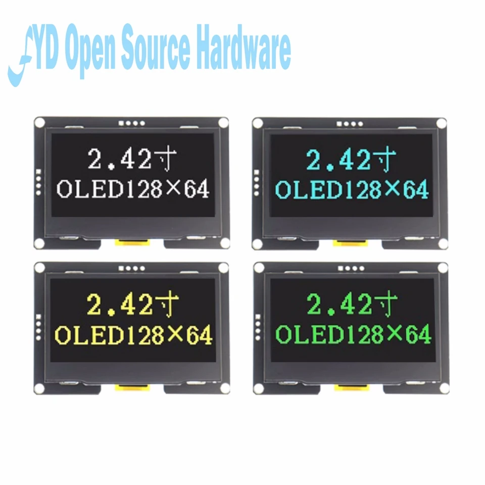 2.42 Inch OLED Display Module 2.4 Display 128x 64 Driver SSD1309 Interface 4-pin IIC Interface