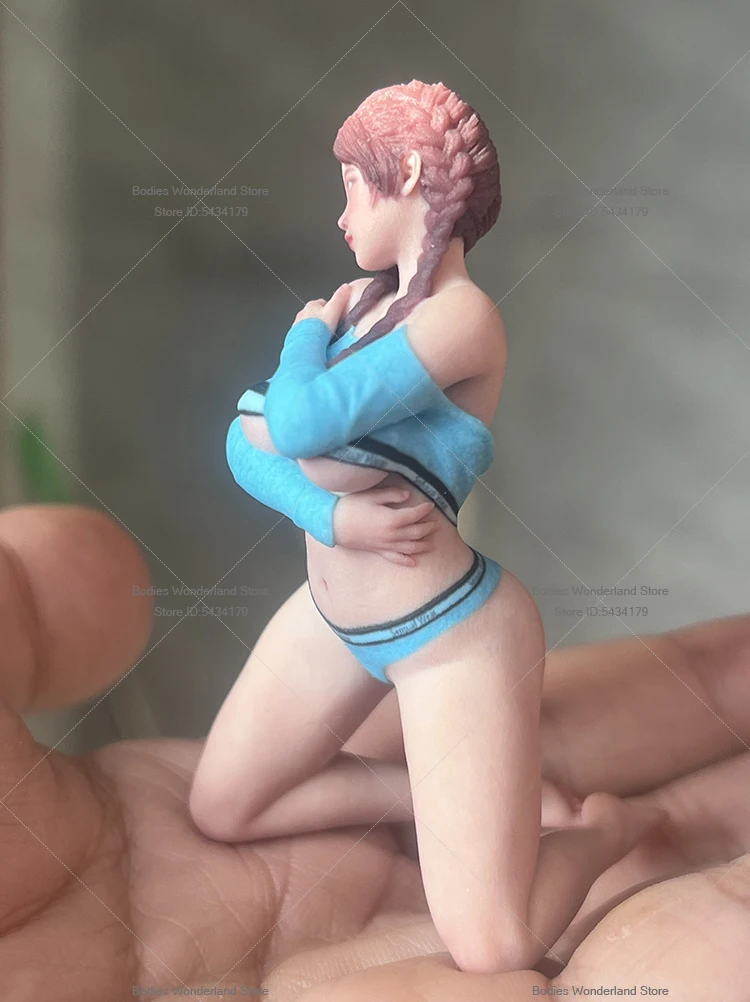 

1/18 1/16 масштаб женщина-солдат реалистичная картина осанка на коленях двойной хвост девушка миниатюрная настольная скульптура орнамент