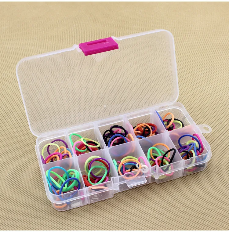 New 10 Slots Cells Colorful Portable Jewelry Tool Storage Box Container Ring Electronic Parts Screw Beads Organizer Plastic Case