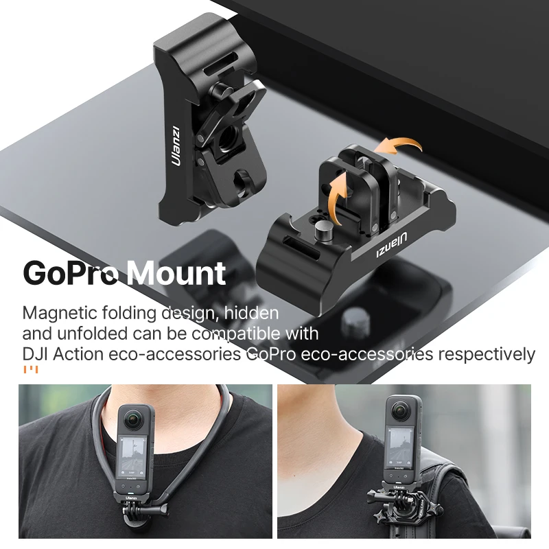 Ulanzi CO13 3-in-1 Quick Release Adapter for Insta360 X4 X3 X2 with DJI-AC Gopro Mount 1/4\