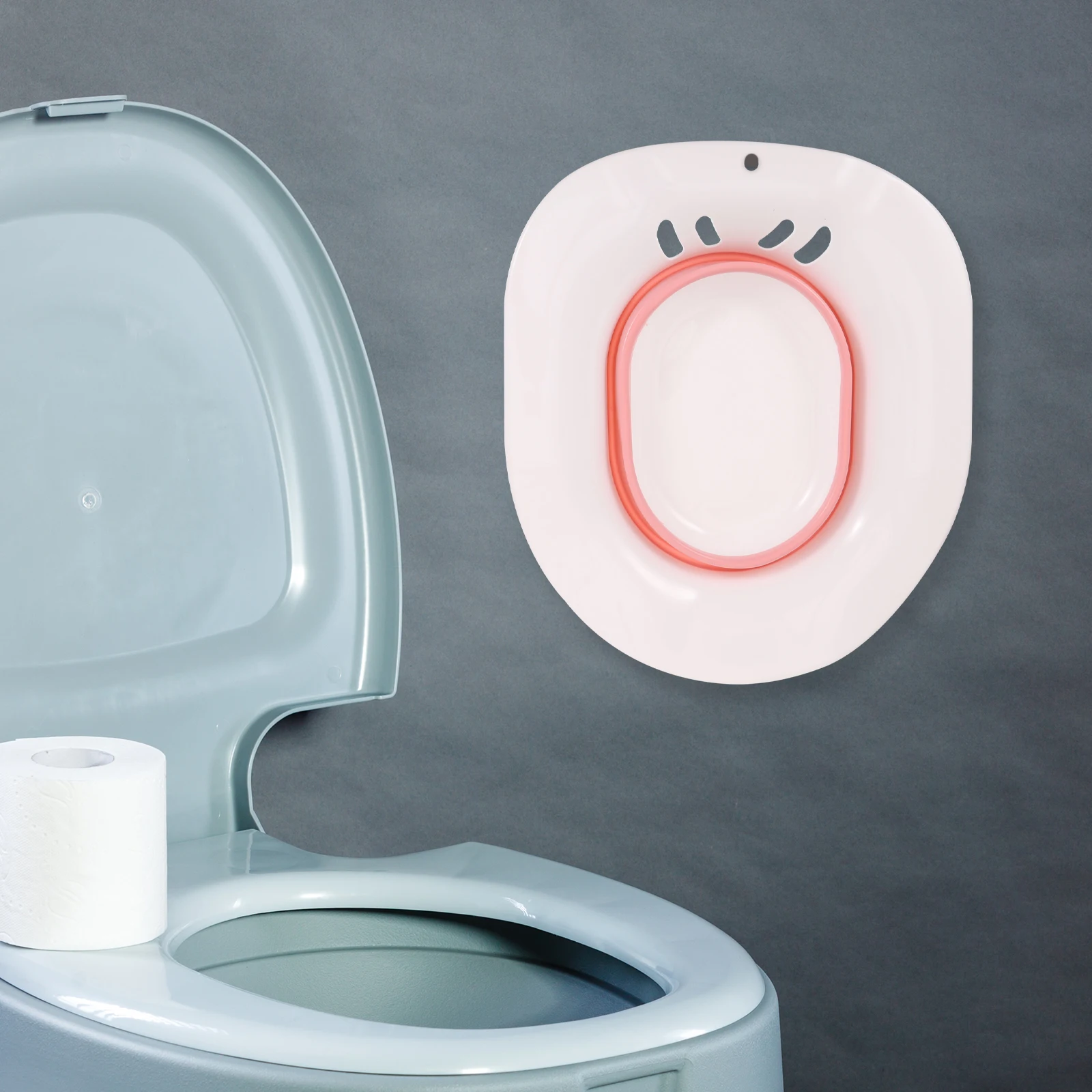 

Sitz Bath Tub Pink Plastic Basin Pregnant Women Postoperative Care Anti Overflow Foldable Bidet Buttocks Bath Postpartum Wash