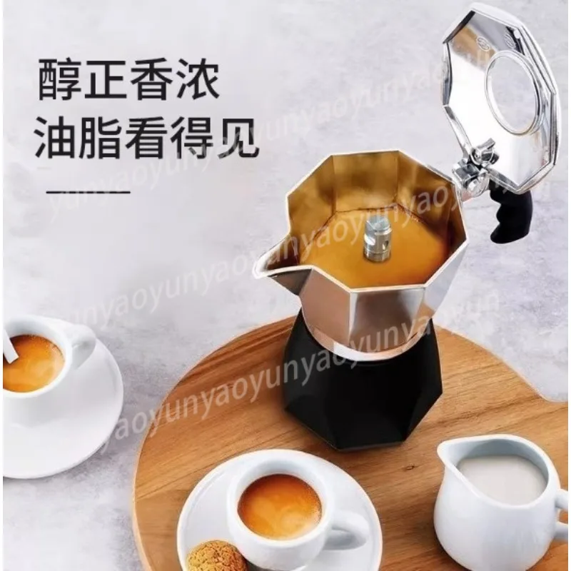 Double Mocha Pot, Household Espresso Machine, Portable Outdoor Coffee Making Utensils, Durable and Easy-to-clean Coffee Pot