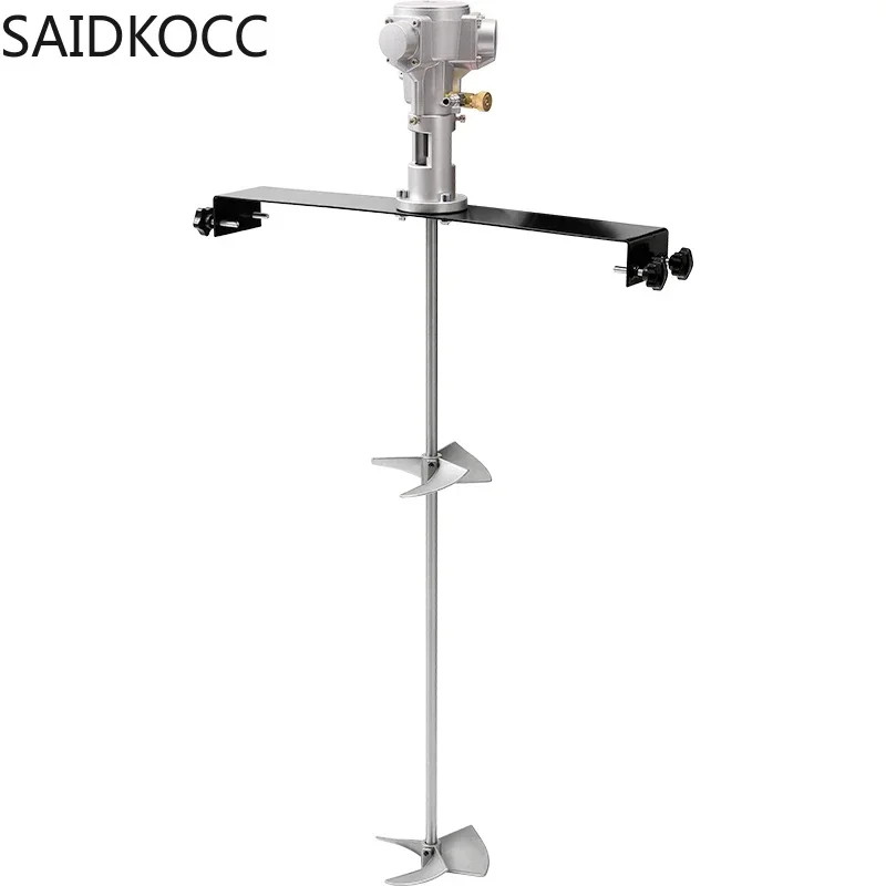 SAIDKOCC Pneumatic Agitator Mixer Machine for 200/400L Liter Tank  Adjustable Speed Paint Mixer Lab Liquid Dispersing Stirrer