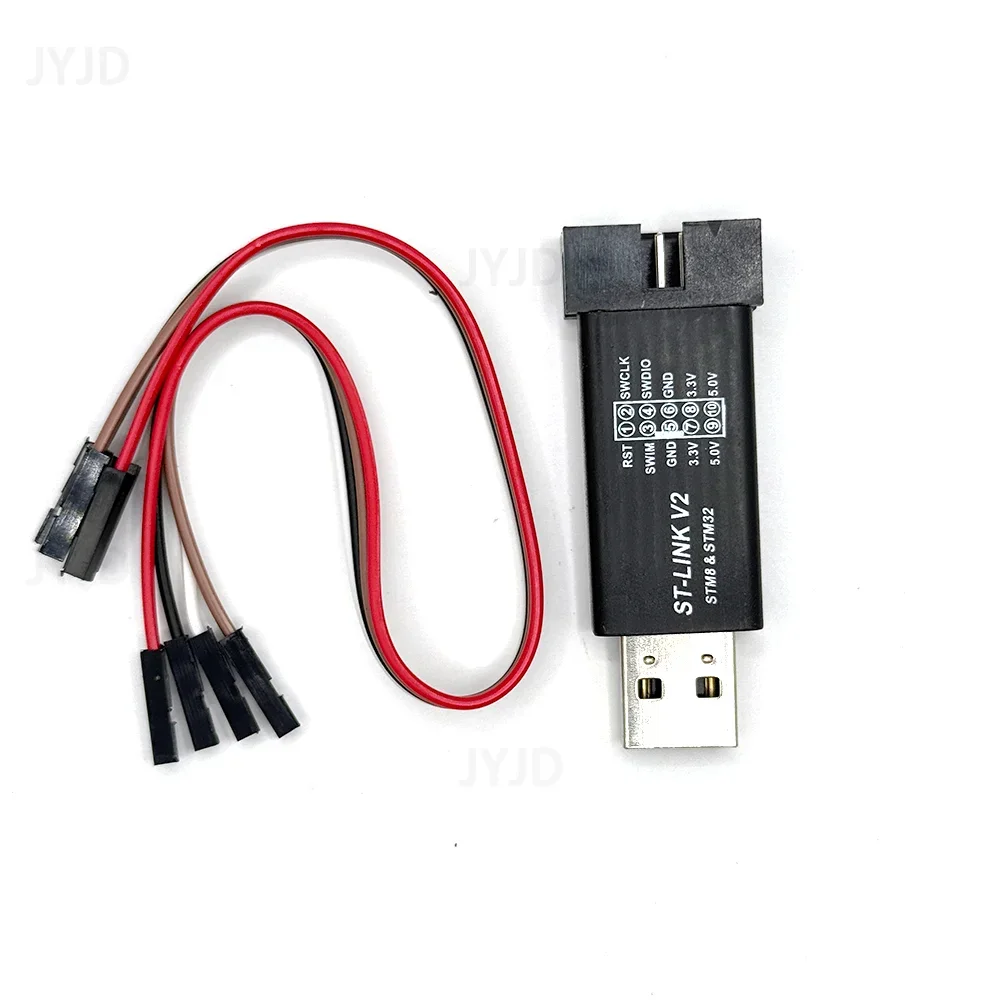 

1Set ST LINK Stlink ST-Link V2 Mini STM8 STM32 Simulator Download Programmer Programming With Cover DuPont Cable ST Link V2