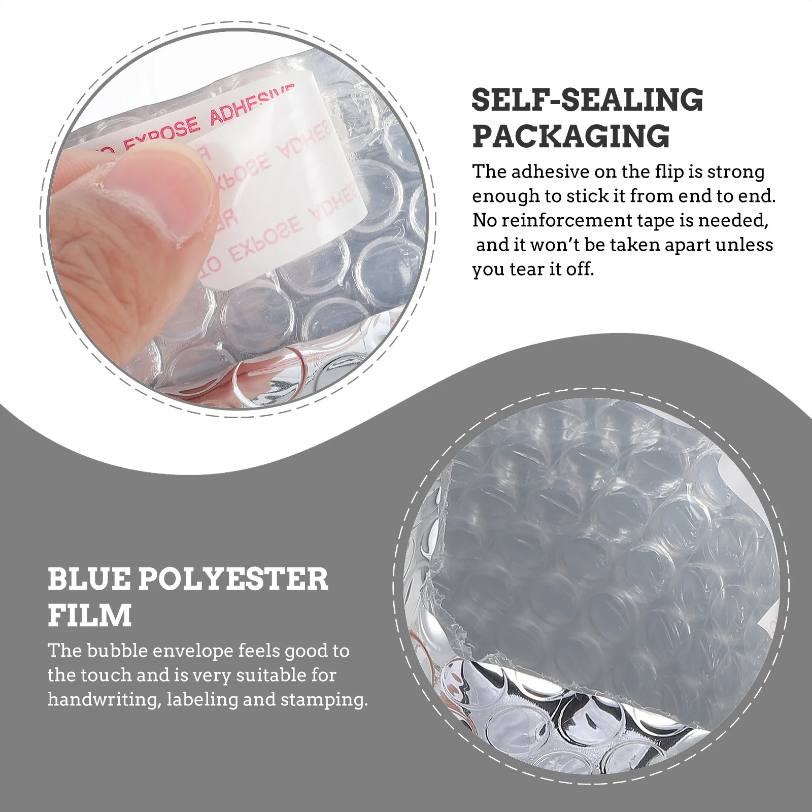 50Pcs Bubble Package Bags Shockproof Waterproof Self Adhesive Mailing Envelope for Shipping Storage Bubble Mailers
