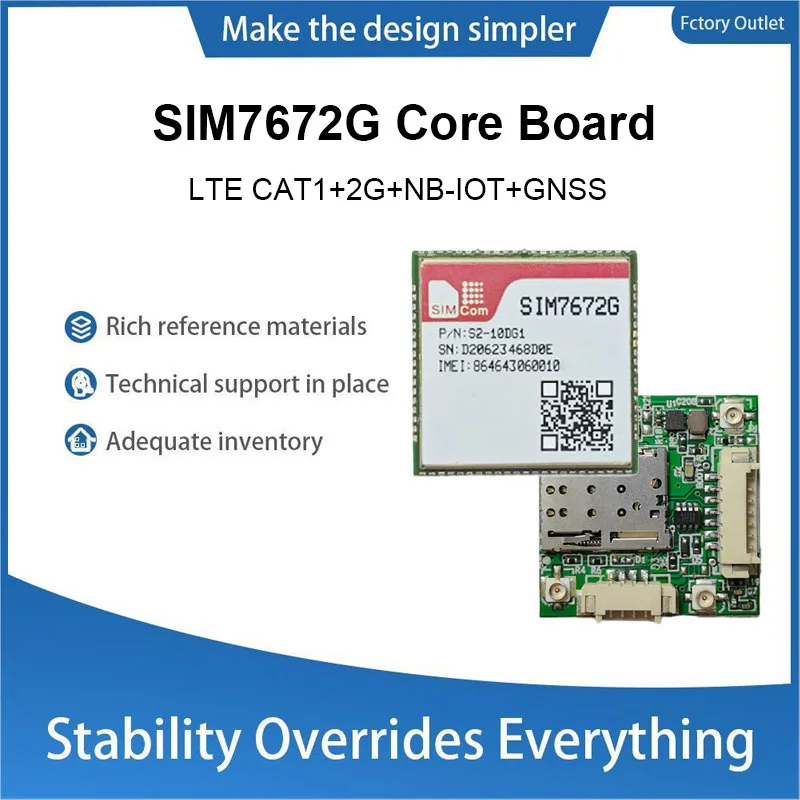 SIMCOM SIM7672G Mini Core Board SIM7672G-LNGV SIM7672G-MNGV 4G 2G+NB-IOT LTE CAT1 Module GNSS(Optional) Global Breakout Kit