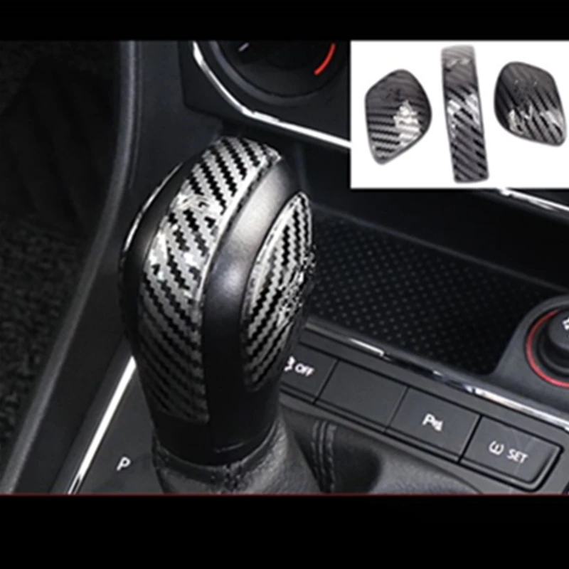 Car Styling Gear Shift Knob Gear Head Cover Stickers For VW Volkswagen Golf 7 MK7 Golf 5 6 Passat B5 B6 B7 Polo CC Tiguan Jetta