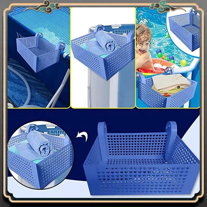 

Premium Poolside Storage Basket, Retractable Pool Toy Basket, Pool Accessories, Suitable For Most Frame Above Ground Pools