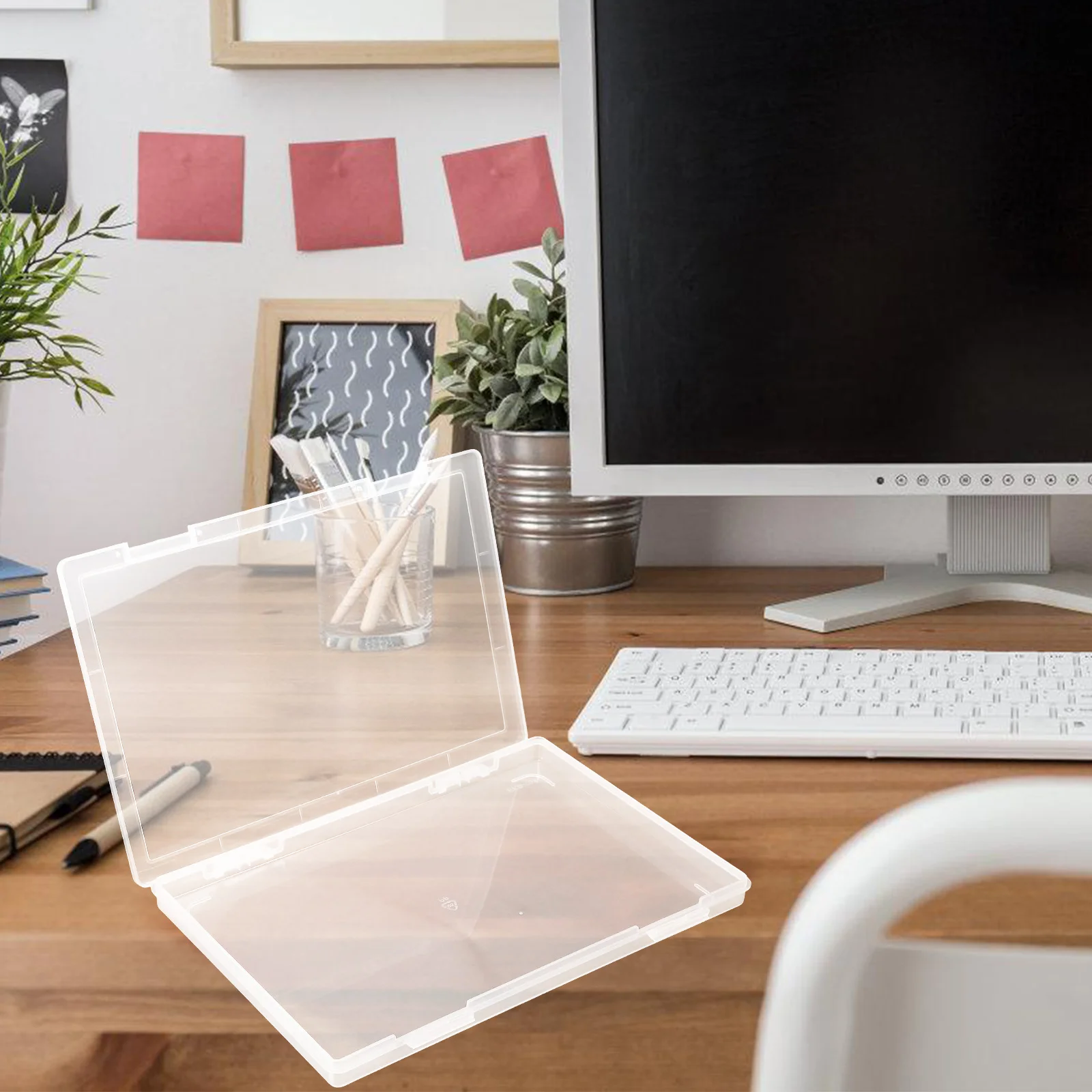 

Transparent File Box Pp Plastic Portable Document Storage Organizer Waterproof Dustproof For Office Home School