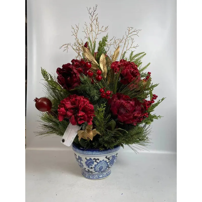 Christmas ornaments simulated flower fake flower ornaments Christmas tree ornaments Conference table flower ornamnts Potted