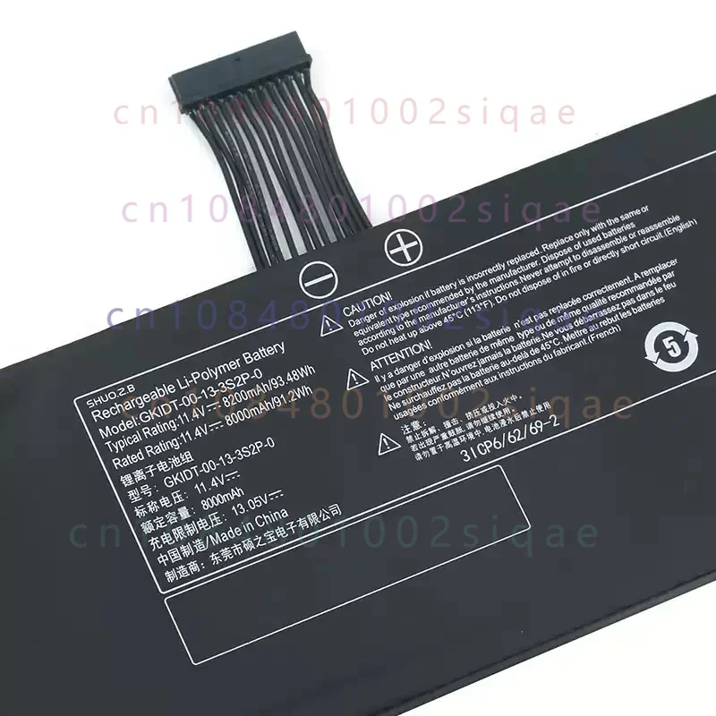 11.4V 8200mAh GKIDT-00-13-3S2P-0 Battery For XPG Xenia 15 For Schenker XMG Fusion 15 XFU15L19 GKIDT-03-17-3S2P-0