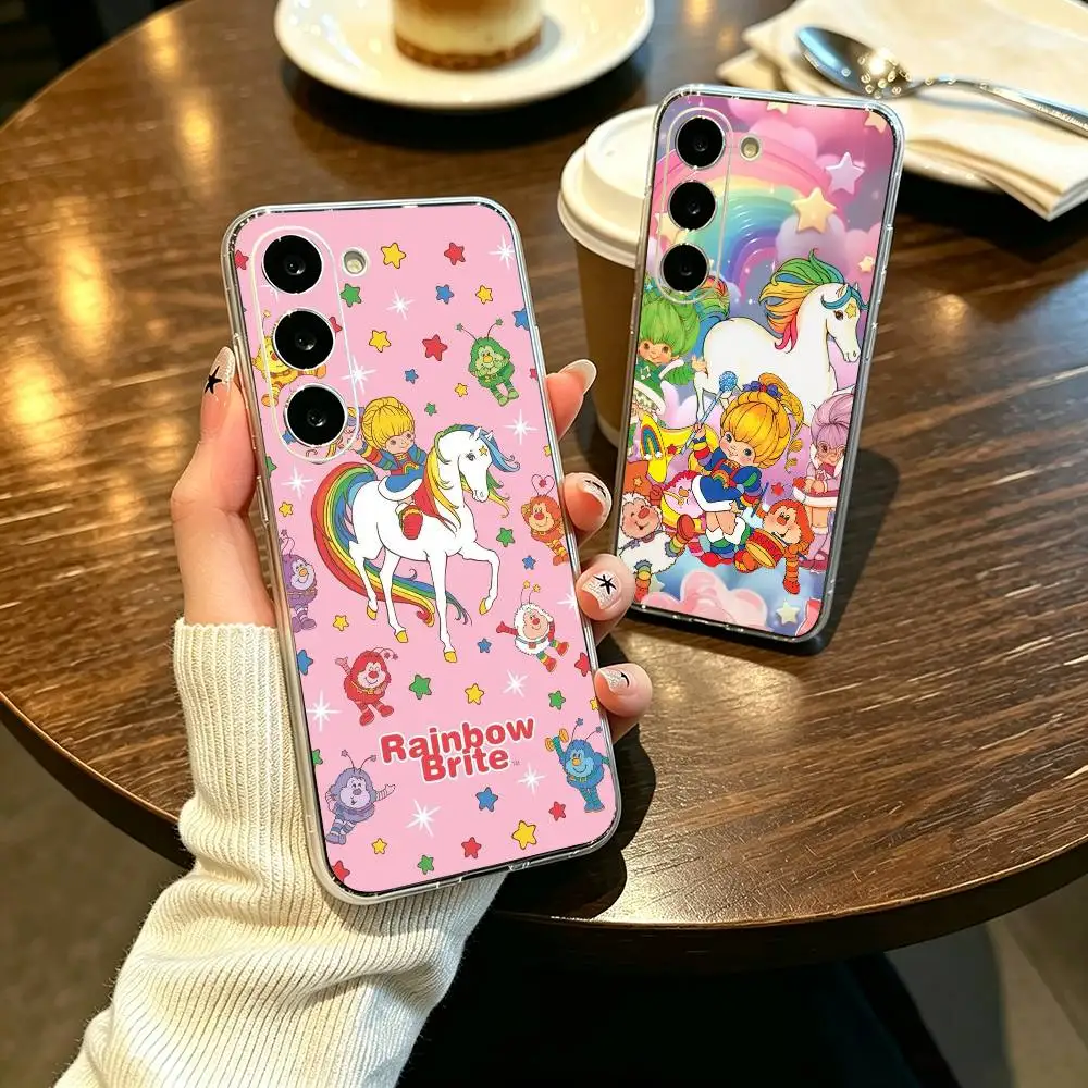 Color Kids Rainbow Brite  Phone Case For Samsung A71 A55 A51 A52 A35 Cover Transparent Silicone Phone Cover