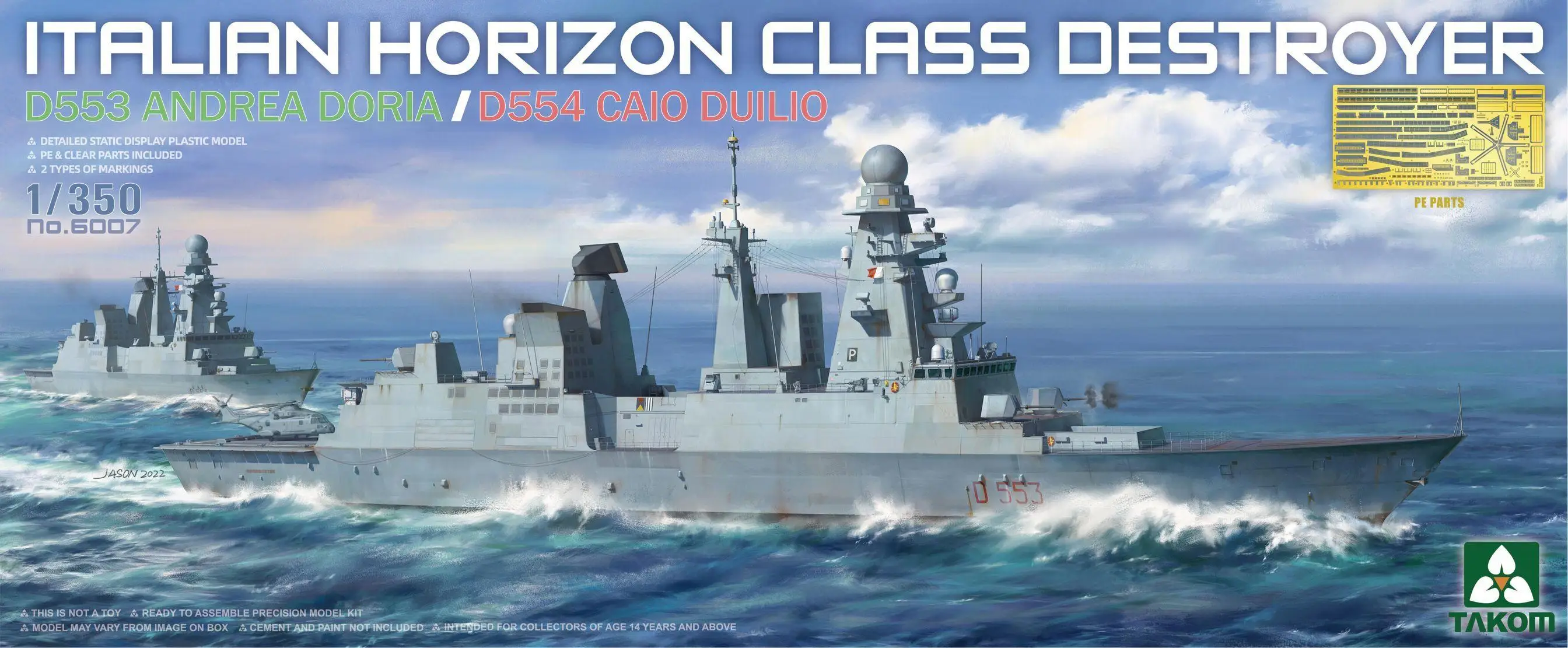 

Takom 6007 1/350 Scale TALIAN HORIZON CLASS DESTROYER D553 ANDREA DORIA