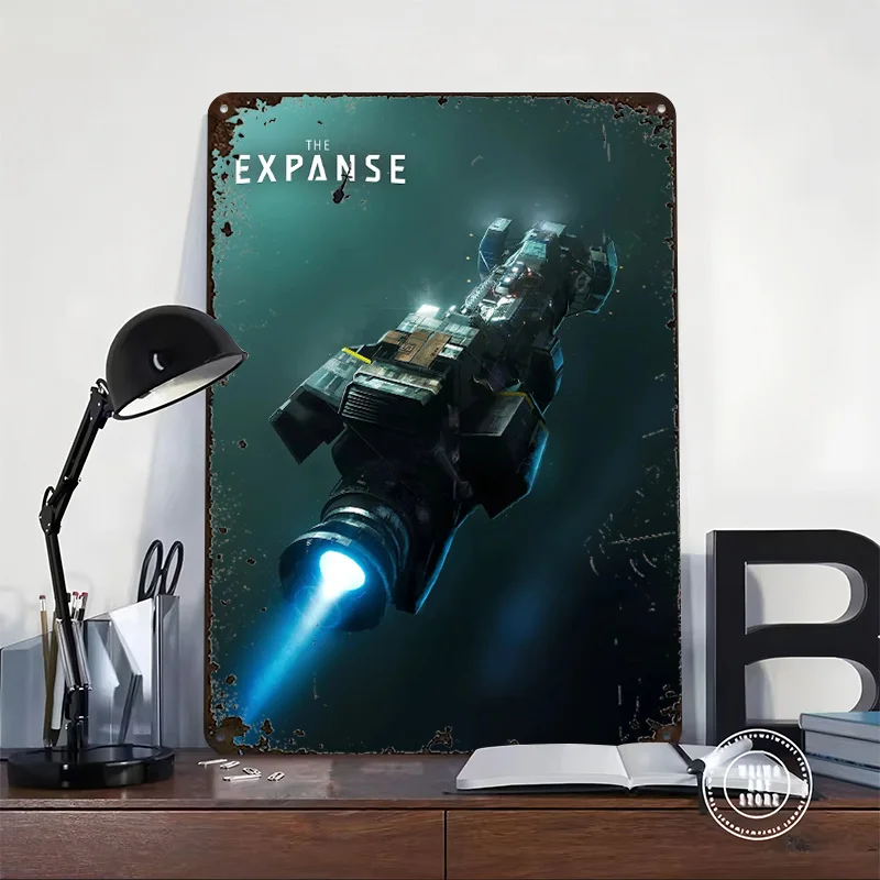 The Expanse Spaceship Metal Poster Custom Wall Art Retro Vintage Tinplate Signs for Luxury Home Decor Items Decoration Gaming