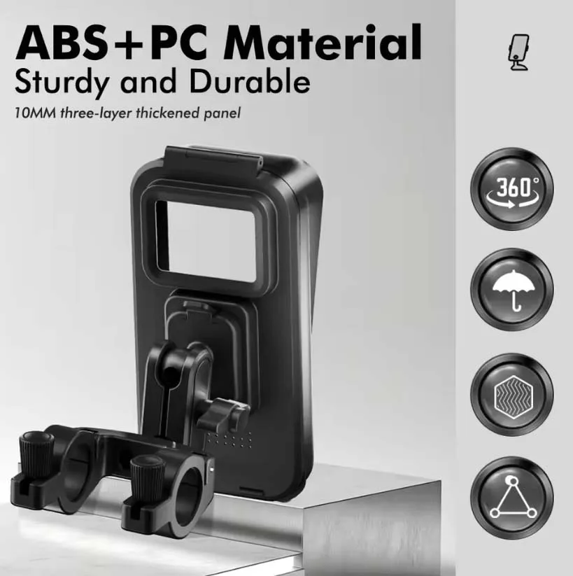 방수 오토바이 전화 마운트 - iPhone/Android GPS 네비게이션용 USB 충전 기능이 있는 충전식 전기 자전거 홀더