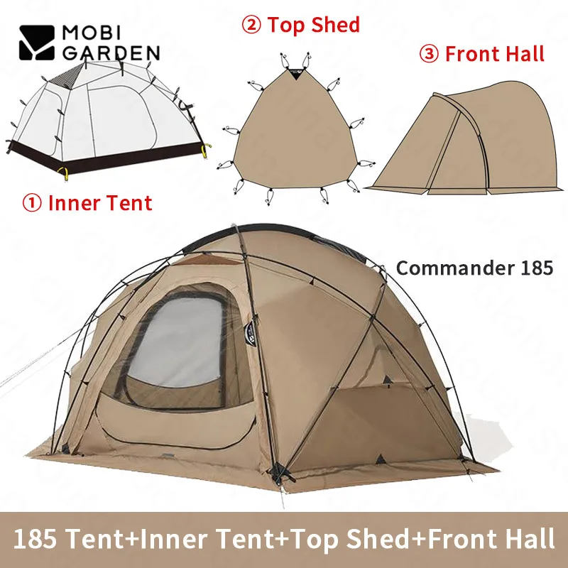 テント・タープ MOBI GARDEN Commander  Skirt Version Mobi Garden Dome Tent 7.2/9.3/18.8㎡ 5-8 Person