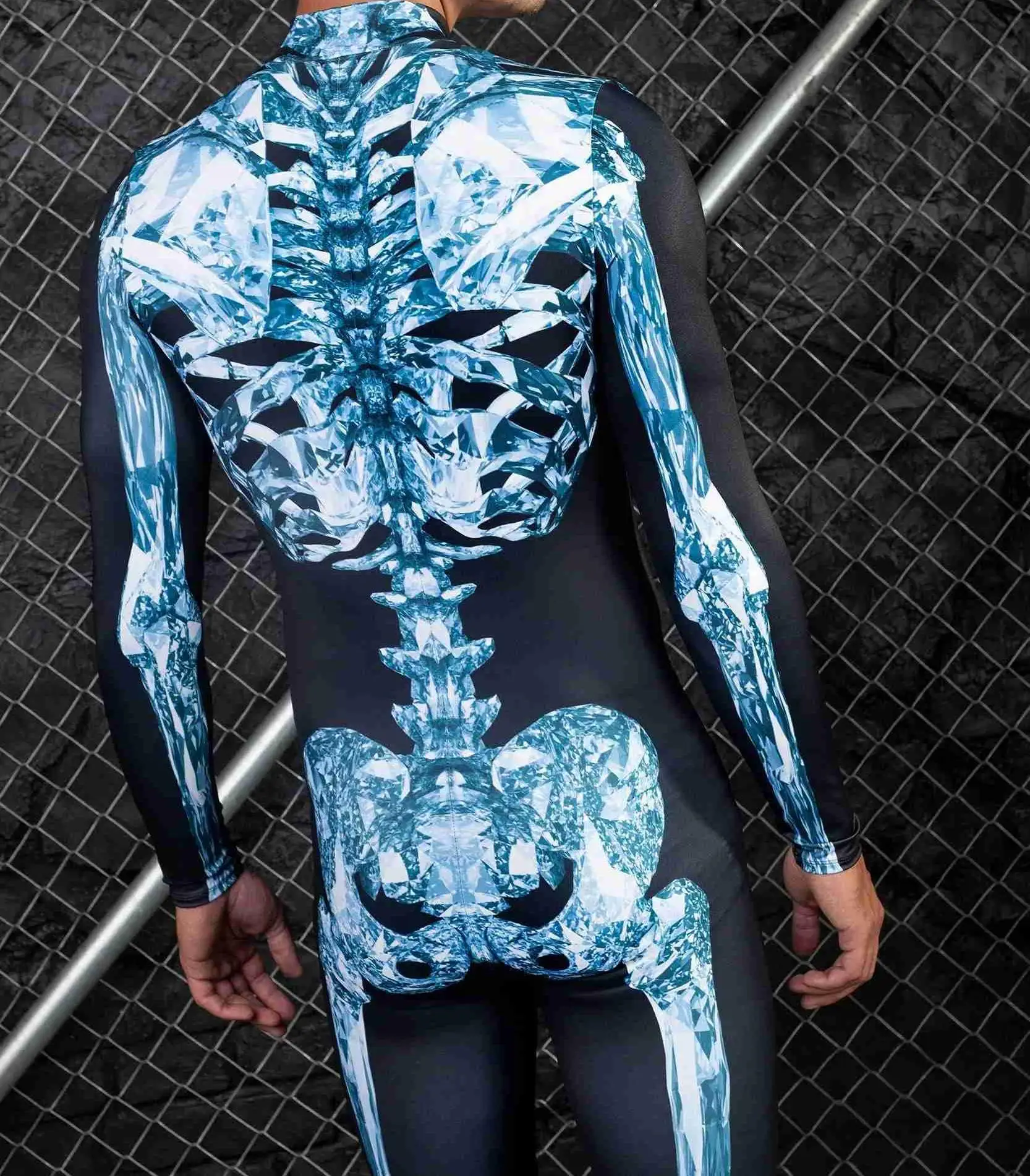 Bunte Mechanische Muskel-Tights Herren Jumpsuit Punk Cosplay Kostüm Bodysuit Party Festival Zentai Radsportbekleidung – Detail 7