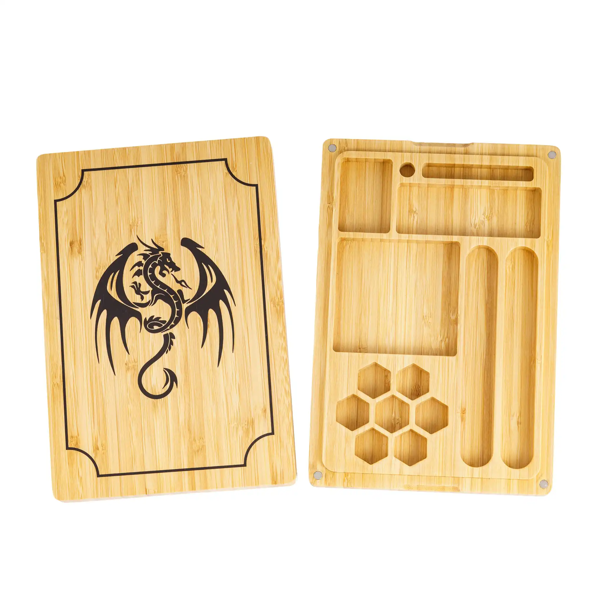 

Multifunction Wooden Dice Case & Dice Tray, Dice Holder for Dice Set, D&D, RPG, Tabletop Games