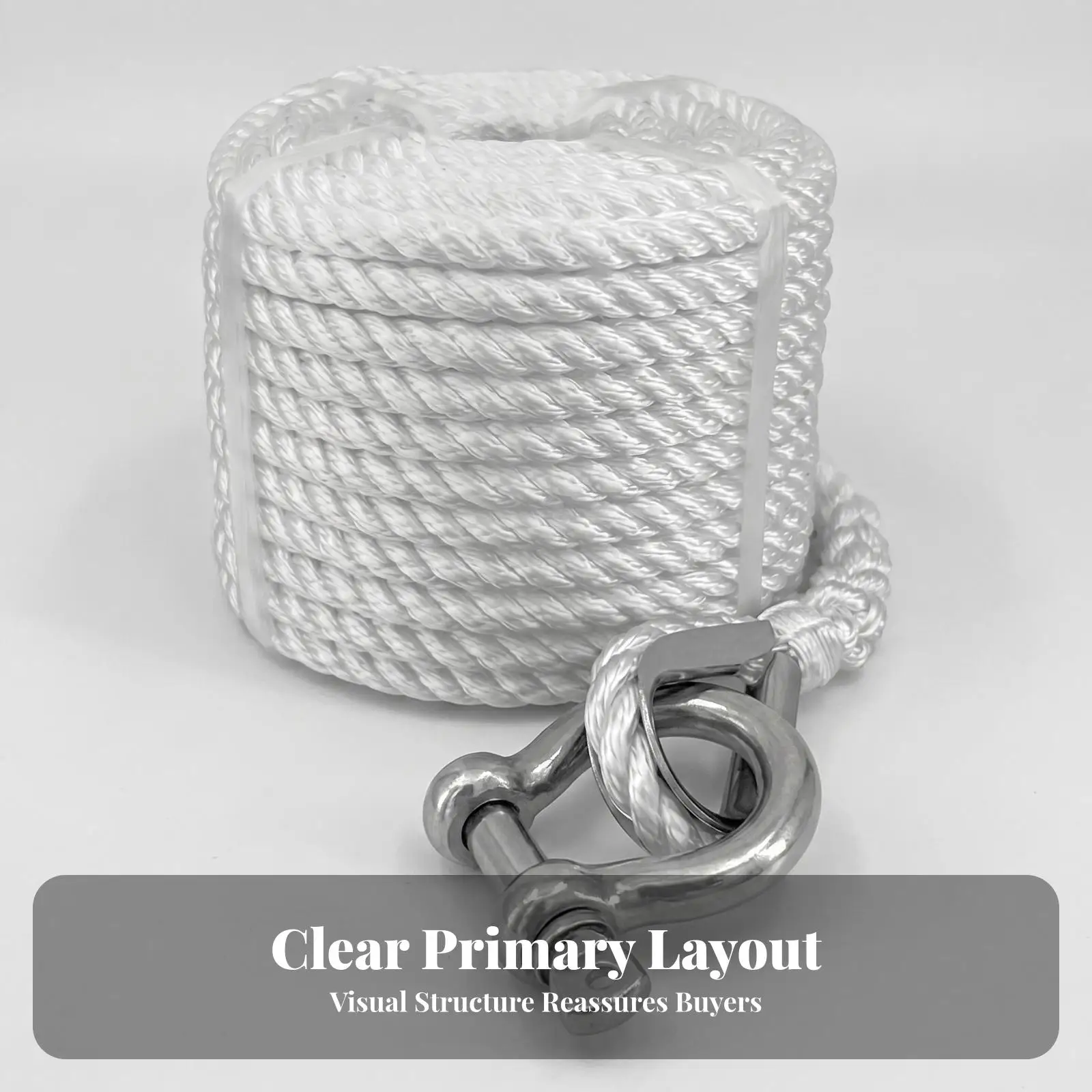 Boat Anchor Galvanized Steel Horizontal Bar Style with Rope and Shackle for Yacht Dinghy Dock