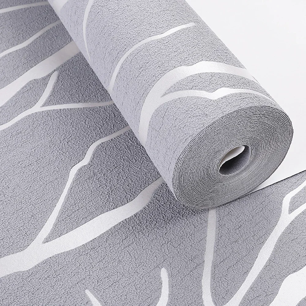 10 Meters Modern Minimalist Lines Deer Skin Velvet 3D Wallpaper Thickened Non Woven Fabric Living Room High Quality Wallpapers