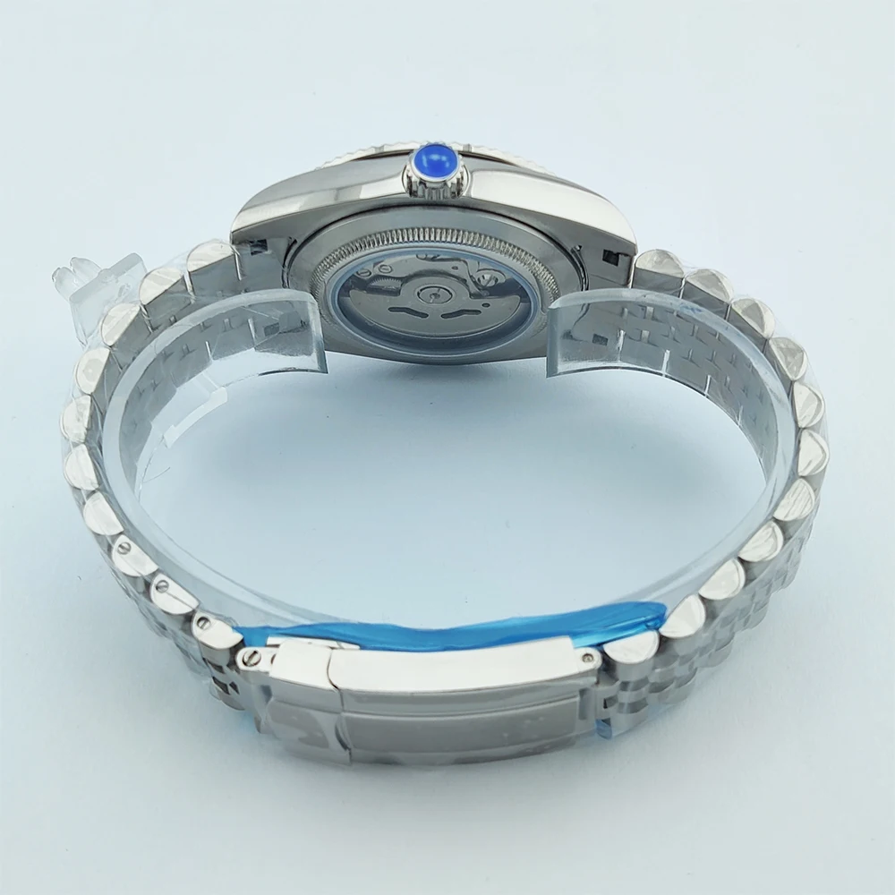 39mm/36mm NH35 Watch Who cares im already late Watch No Logo Blue Dial Sapphire Crystal Glass NH35 Automatic Movement