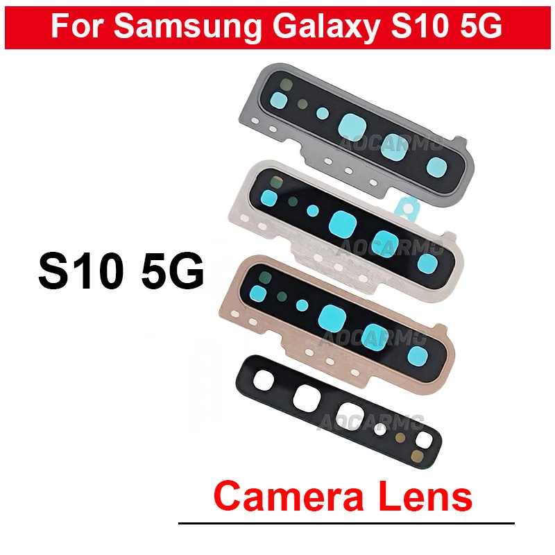 

Задний объектив камеры с рамкой и клейкой основой запасные части для Samsung Galaxy S10 5G