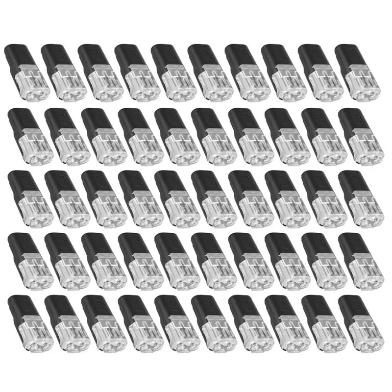 ABKP-Double-Wire Quick-Clip Fastener Block Connector 50Pcs Plug-In With Locking Buckle For Strip Lights 18-22AWG Models