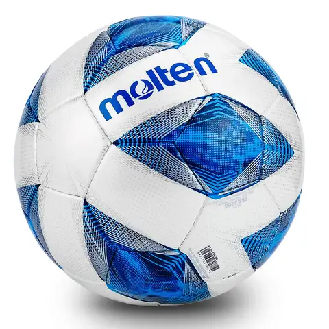 Pallone da competizione per studenti da calcio Molten F5A3200 misura 5, pallone da allenamento per studenti in morbida pelle